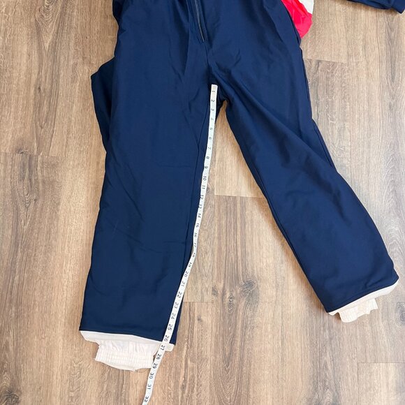 French Vintage 70s 80s Olympic One Piece Ski Suit  France Color block Retro - Picture 15 of 15